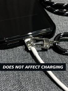 Tira de celular de rayas con tarjeta de conexión - Blanco y Negro - Ver 6