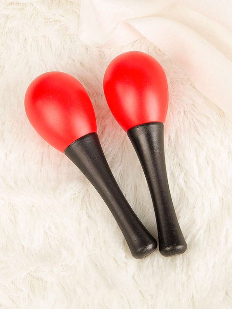 2只裝塑料鼓現代家用雙色鼓 - 紅色 - 查看 1