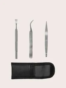 3 cái/bộ Kẹp đánh dấu thú cưng bằng thép không gỉ có túi đựng cho chó để vệ sinh - Bạc - Xem 2