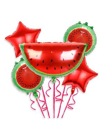 5入組西瓜設計裝飾氣球套裝