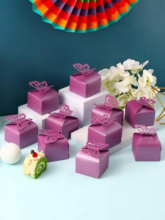 10入組蝴蝶裝飾禮物盒