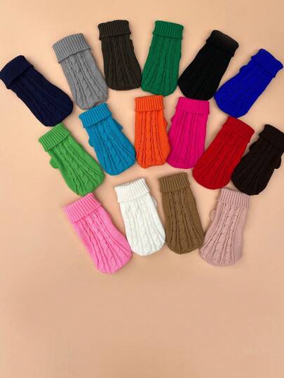 1 pezzo monocolore 3D contorto corda con design floreale Vestiti per animali domestici