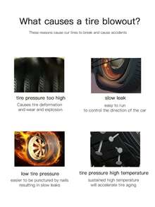 1pc Car Tire Pressure Pen - Silver - View 3
