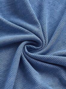 SHEIN ICON Áo khoác và áo lót dành cho xe tăng nữ Tương phản Mesh Gân đan màu trơn Giải trí - Màu xanh lam - Xem 4