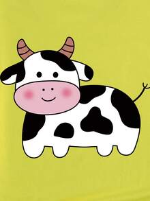 SHEIN LUNE Áo thun nữ Hoạt hình Giải trí - Màu xanh chanh - Xem 4