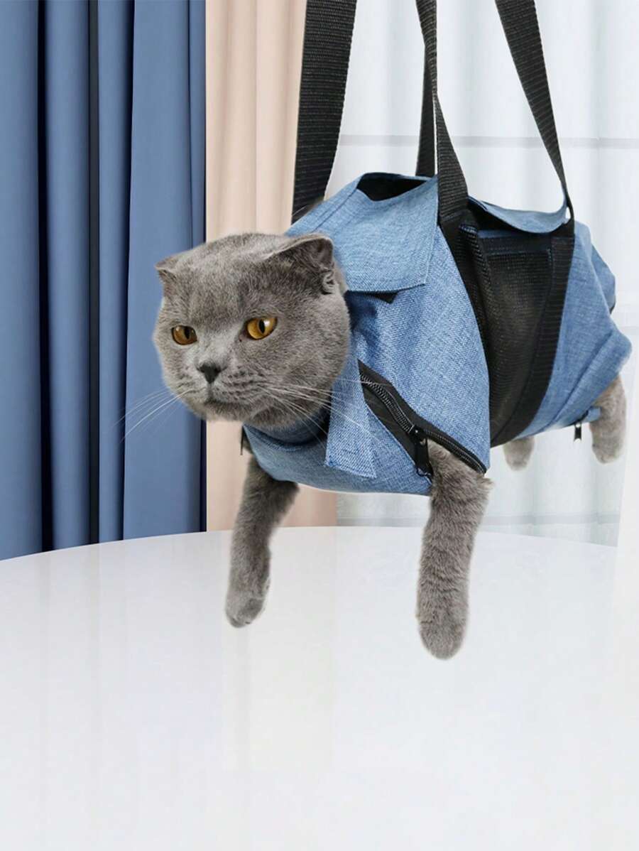 1pc Breathable Pet Carrier Bag For Dog For Outdoor - Multicolor - View 1