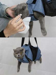 1pc Breathable Pet Carrier Bag For Dog For Outdoor - Multicolor - View 3