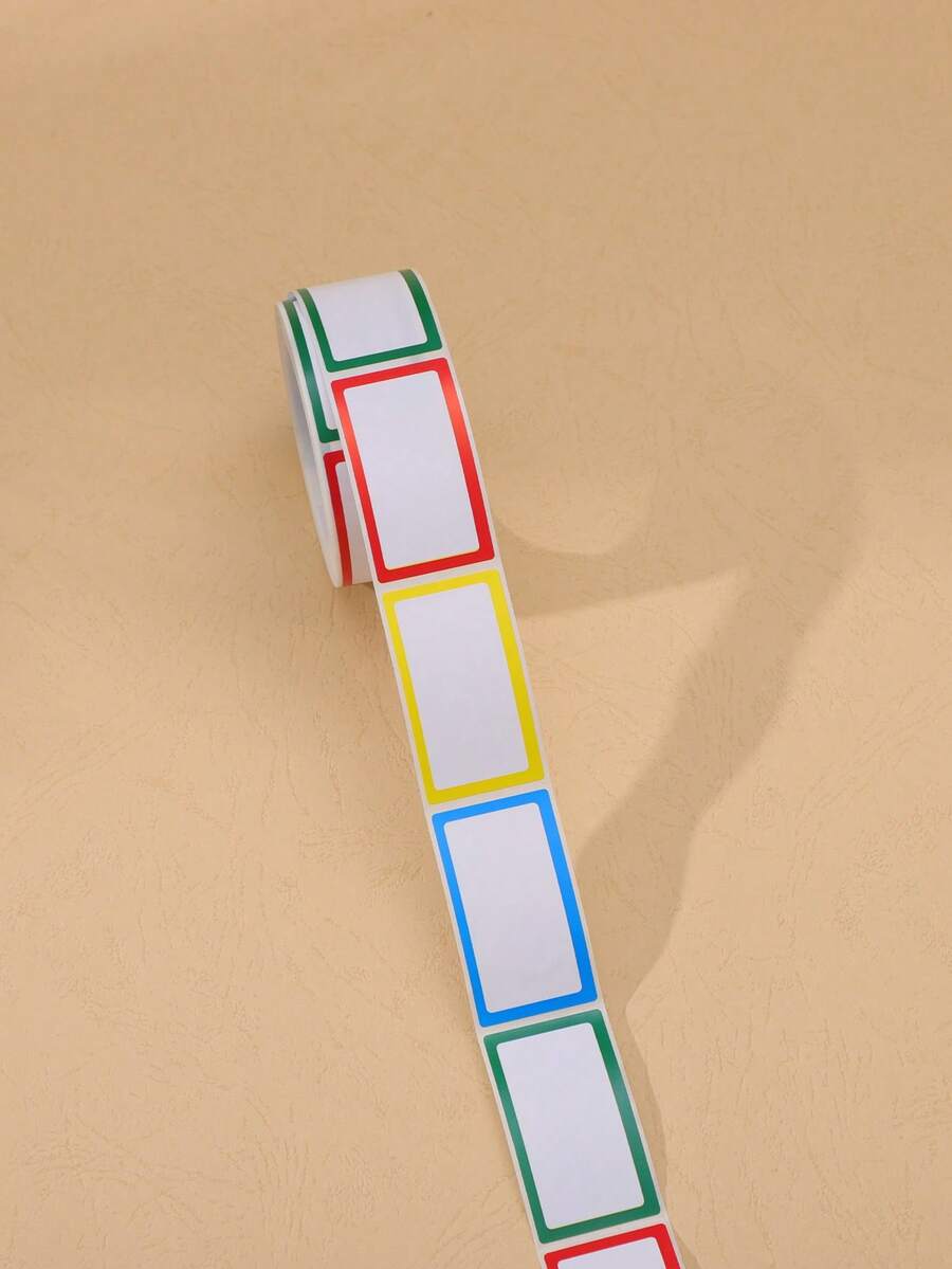 1 cuộn nhãn dán nhãn màu hỗn hợp - Nhiều màu - Xem 1