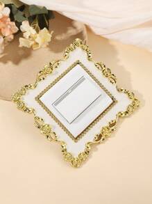 1/2pcs Creative Living Room Bedroom Lamp Socket Wall Outlet Protective Decorative Switch Sticker Wall Decal, Couple Gift, Birthday, Graduation - White - View 3