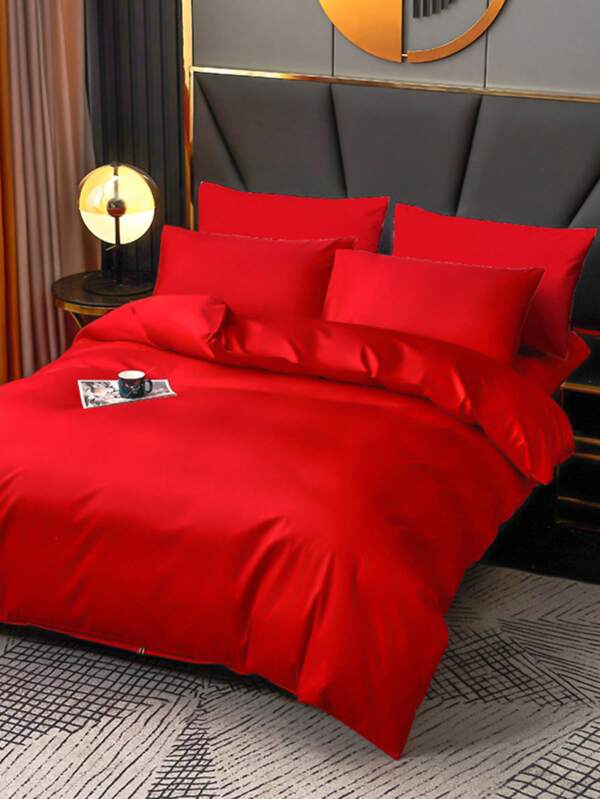Solid Color Duvet Cover Set Without Filler