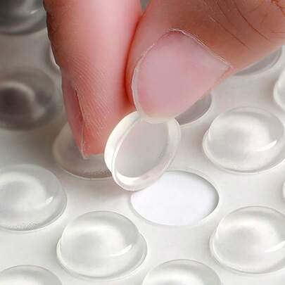 64入組櫥櫃墊腳墊透明橡膠墊,自粘軟櫥櫃門緩衝墊,減震櫥櫃門墊,廚房櫥櫃抽屜墊,相框,櫥櫃門緩衝墊