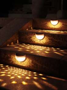 1 pieza Lámpara solar de jardín para exteriores, decoración para el jardín - Amarillo - Ver 5