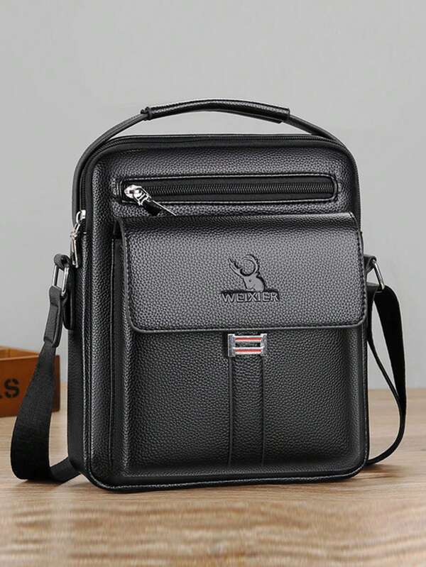 1Pc 10Inch Men's Crossbody Bag Commuter Shoulder Bag Large Capacity Computer Handbag Conference Bag Essentials College School Commuting Lightweight Carry On Student Travel Winter Handbags Vacation Vintage Laptop Tote Bag Men Bag Travel Essentials Gifts For Men Valentine Day Valentines Black Bag Holiday Essentials Bag For Men Laptop Bag Stickers Bags Valentines Gifts Valentine Gifts For Men Vintage Laptop Case Gift Bag Pack Spring Vintage Bags Hand Bag Office Bag Men Essentials Business