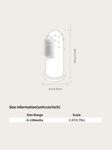Bebé Cepillo de dientes silicona suave - Bronce - Ver 6