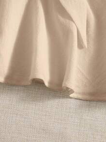Soleia Top de tirantes con nudo delantero bajo con fruncido - Beis - Ver 4