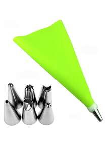 8pcs Piping Nozzle & Pastry Bag Set - Pink - View 4