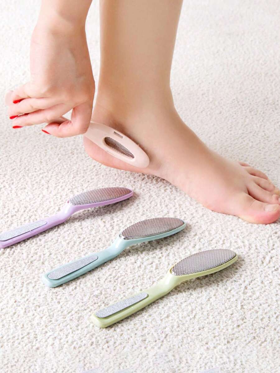 1 bàn chải tẩy tế bào chết chân bằng thép không gỉ, bàn chải làm sạch chân tối giản cho phòng tắm - Hồng - Xem 1