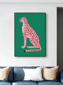 1pc Chemical Fiber Unframed Painting, Leopard Pattern Wall Art Painting For Home Wall Decor,Canvas,Poster Gifts Birthday Graduation - Multicolor - View 3