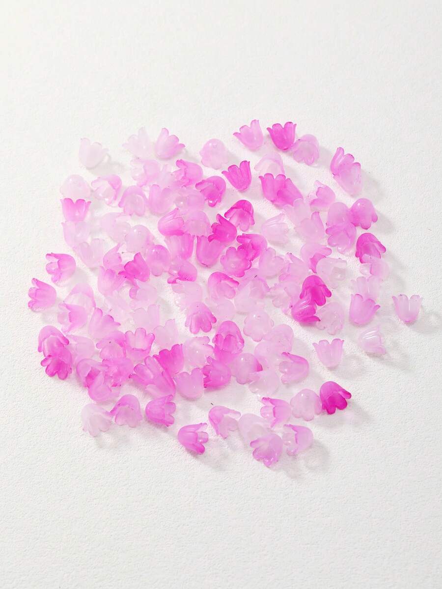 100 件壓克力精緻粉紅色風鈴花設計 Diy 手工配件 - 粉色 - 查看 1