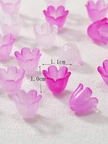 100 件壓克力精緻粉紅色風鈴花設計 Diy 手工配件 - 粉色 - 查看 2