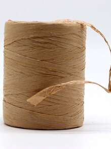 1pc Raffia String Creative Diy Handmade Hat, Bag, Gift Wrapping, And Decoration Crafting Twine - Camel - View 1