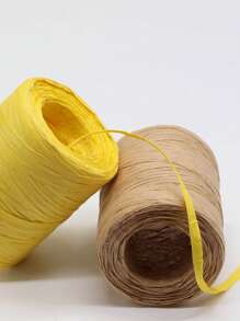 1pc Raffia String Creative Diy Handmade Hat, Bag, Gift Wrapping, And Decoration Crafting Twine - Camel - View 4