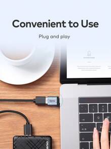 LLano USB-C 3.1 转 USB 3.0 适配器，支持超高速数据同步 (OTG)，兼容 MacBook Pro/Air、iPad Pro、Galaxy - 灰色 - 查看 4