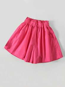 Girls Geo Graphic Frill Trim Top & Shorts