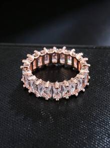 1 Màu Bạc Thiết Kế Độc Đáo CZ Trải Đá Zirconia Áo Thời Trang Nhẫn Nữ Trang Sức - Hoa hồng vàng - Xem 5