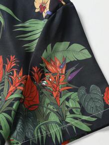 Manfinity RSRT Men 1pc Tropical Print Shirt - Black - View 5
