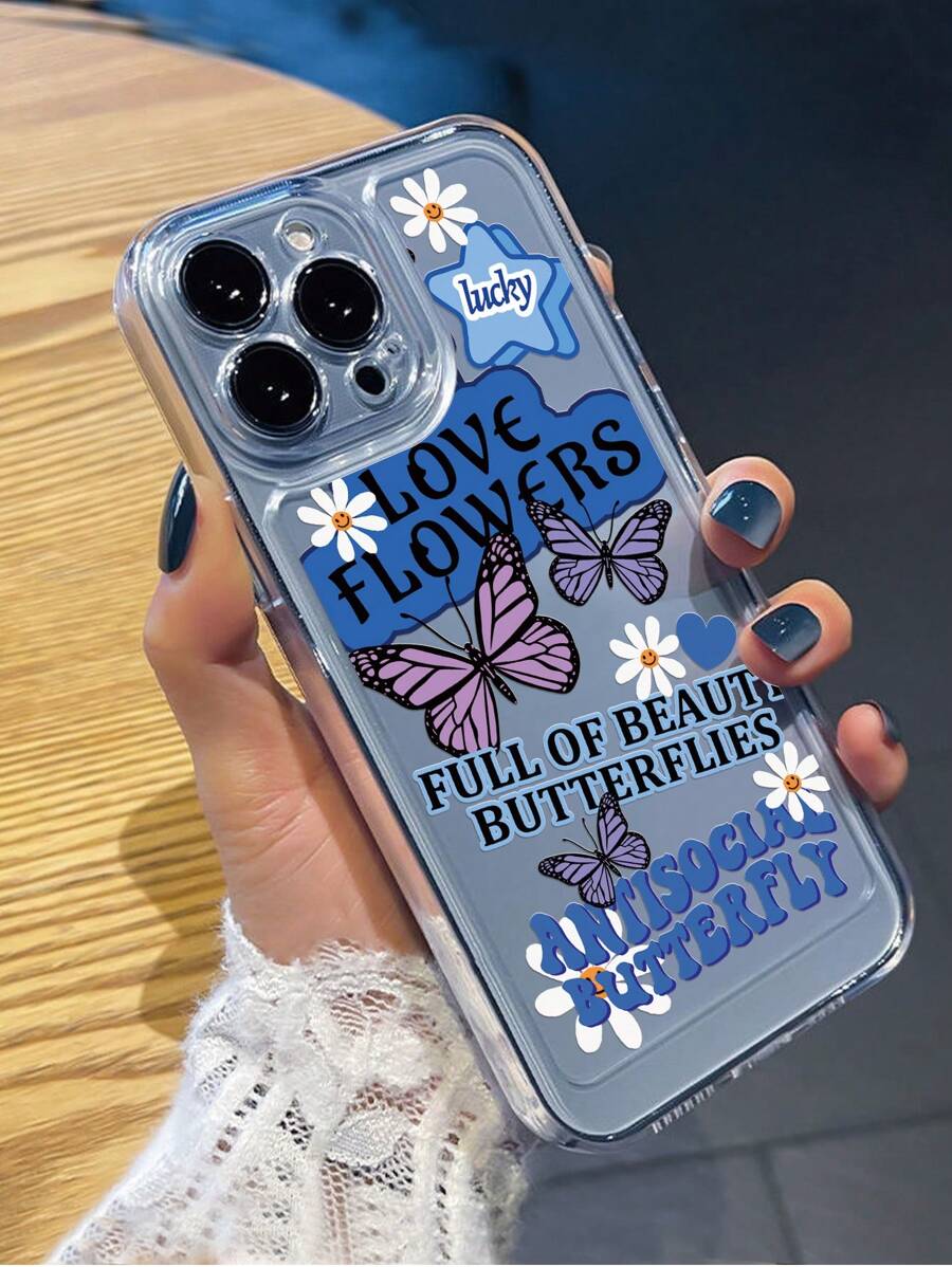 Coque de téléphone motif papillon - Transparent - Voir 1