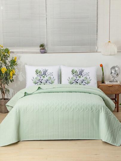 素色衍縫床單套裝不附帶內芯