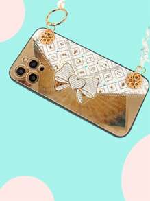 Rhinestone Bow mẫu trường hợp điện thoại với dây buộc - Nhiều màu - Xem 2