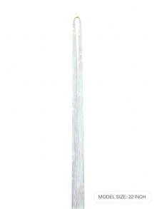 Extensión del pelo largo recto sintético - Blanco - Ver 3