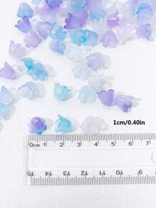 100入組花朵形狀DIY釘珠 - 彩色 - 查看 3