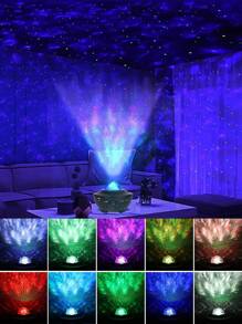 1入組ABS投影創意星空圖案日落燈投影儀適用於家庭 - 彩色 - 查看 4