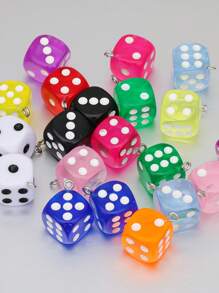 10pcs/set Creative Polyresin Dice DIY Pendant For Women For DIY Jewelry Making