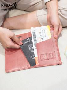 MIYIN Caso De Pasaporte Con Relieve De Avión Y Carta, Accesorios De Vacaciones Para La Temporada De Vacaciones - Rosa - Ver 5