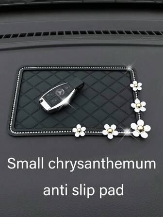 Rhinestone & Flower Decor Car Anti-slip Mat