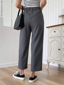 DAZY Casual Solid Color 3/4 Length Pants Women Dress Pants