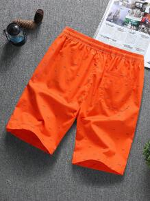 Manfinity RSRT Quần Short Nam Dây kéo Túi Tất cả trên in Giải trí - trái cam - Xem 2