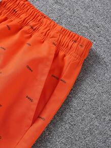 Manfinity RSRT Quần Short Nam Dây kéo Túi Tất cả trên in Giải trí - trái cam - Xem 3
