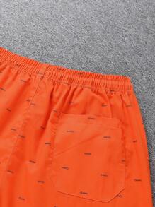 Manfinity RSRT Quần Short Nam Dây kéo Túi Tất cả trên in Giải trí - trái cam - Xem 4