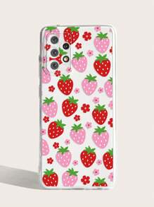 Ốp điện thoại họa tiết dâu tây vẽ tay mùa hè, 1 chiếc, tương thích với iPhone/, phiên bản quốc tế, không phải phiên bản nội địa. - Nhiều màu - Xem 3