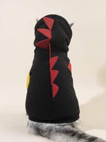 PETSIN 1pc Dinosaur Design Pet Hoodie For Dog And Cat For Cold Weather - Multicolor - View 3