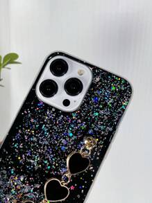 Sequin Decor Anti-fall Phone Case With Hand Strap