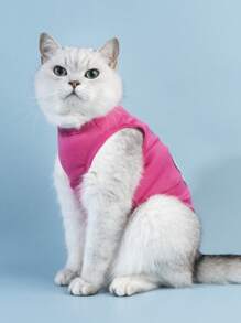 PETSIN 1pc Cartoon Bear Pattern Pet Tank For Dog And Cat For Summer