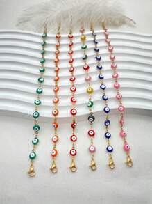 6 cái/bộ Đúng mốt Đầy màu sắc Mắt & Sáng bóng Thép Titan Vòng tay , Hoàn hảo Như Hằng ngày Phụ kiện Và Quà tặng lễ hội Đối với Bạn - Vàng - Xem 12