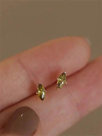 اقراط مسماري الموضة مكعب زركونيا زخرفة للنساء الزخرفة اليومية زوج واحد