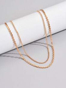 1入組時尚極簡多層腰鏈適合女士日常裝飾